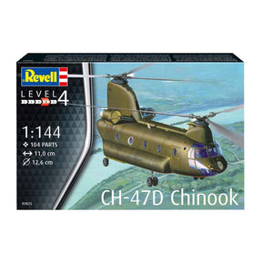 Revell Modellbausatz Militärfahrzeuge – 03825 CH-47D Chinook Heli Kunststoff – 1:144 – Modellbau