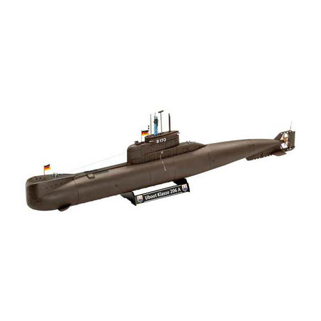 Revell-Modellbausatz - 70 Jahre Bundeswehr-Wilhelm Bauer, Typ 206a, Klasse 2 1:144 - 154-tlg.