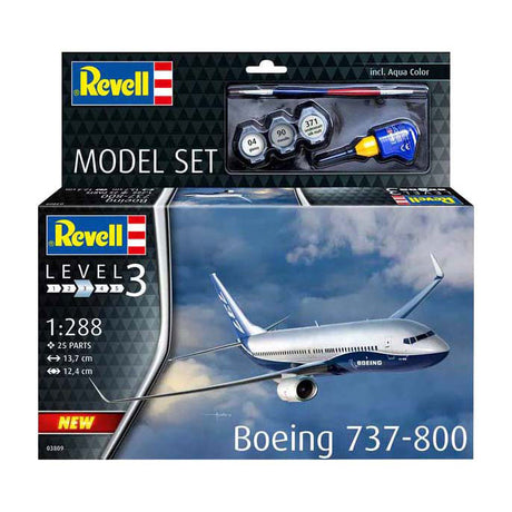 Revell Modellbausatz - Boeing 737-800 1:288 - 25-tlg. - inkl. Grundfarben