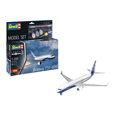 Revell Modellbausatz - Boeing 737-800 1:288 - 25-tlg. - inkl. Grundfarben
