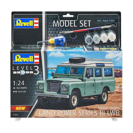 Revell Modellbausatz - Land Rover Series III LWB (s. Wagon) 1:24 - 184tlg. - inkl. Grundfarben