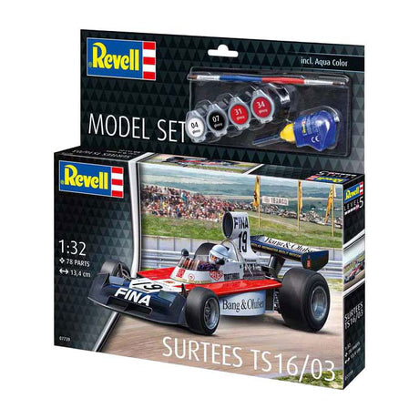 Revell Modellbausatz - Surtees TS16 03 Formel 1 1:32 - 78-tlg. - inkl. Grundfarben