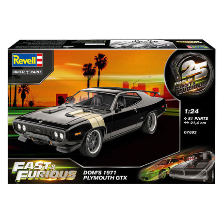 Revell Modellbausatz Fast Furious – Dominics 1971 Plymouth GTX 1:24 – 81-tlg.