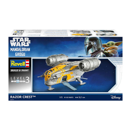 Revell Modellbausatz The Mandalorian und Grogu Razor Crest 1:72 – 101 Stück.