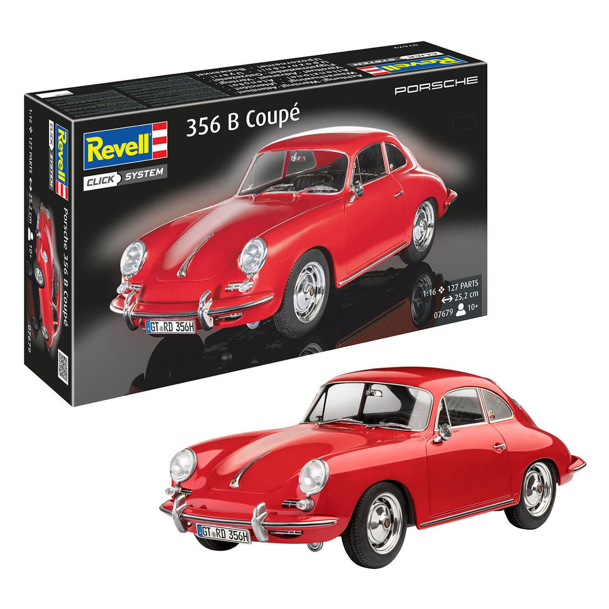Revell modelbouwpakket porsche 356b coup click system 1:16 - 127dlg.