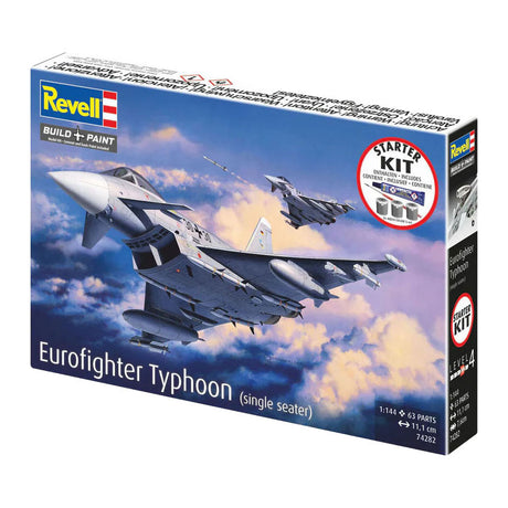 Revell Modellbausatz Starterkit Eurofighter Typhoon (Einsitzer) 1:144 - 63-tlg.