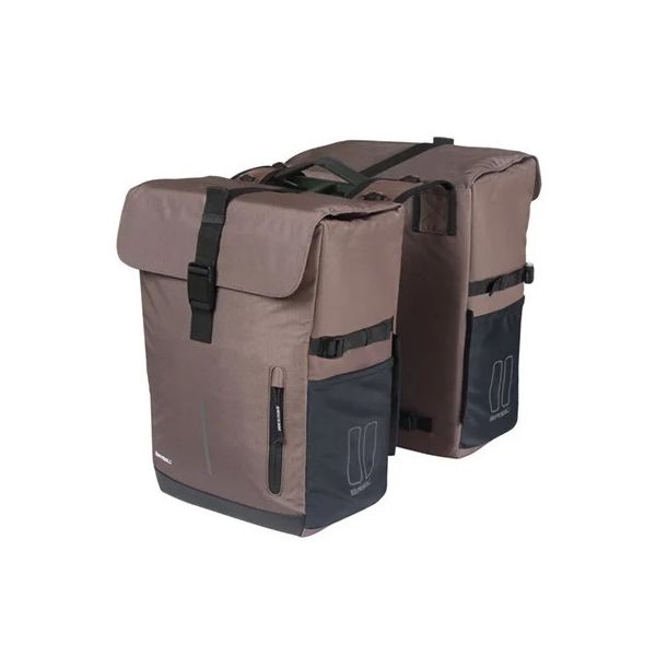 Basil Doppelte Fahrradtasche Move Mik 30 Liter 16 x 27 x 38 cm – braun