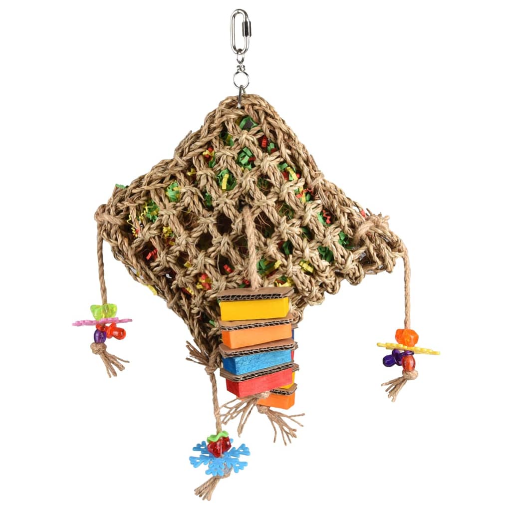 Flamingo Flamingo Vogelspielzeug Papyr Papageien Netzwerk Square 45 cm Multi -Colored