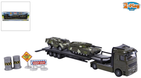 2-teiliger Militärtransporter + Panzer 24 cm
