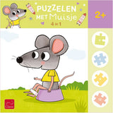Puzzelen met muisje. 2+