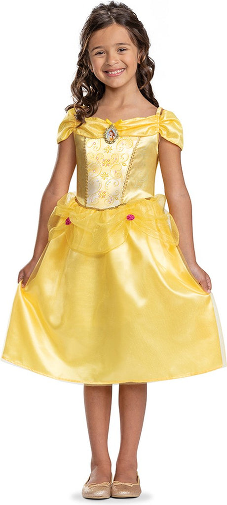 Disney-Prinzessin-Verkleidung – Die Schöne, das Biest, klassisches Belle-Kleid, Größe M (7–8 Jahre), Mädchen