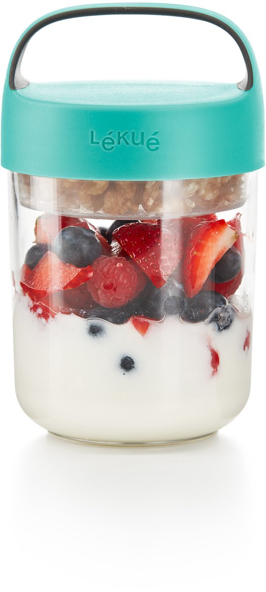 Lékué mueslibeker to go - 400 ml - turquoise