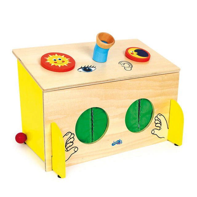 Kleiner Fuß - Fühlkasten aus Holz