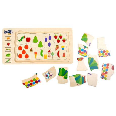 Small Foot - Schichtenpuzzle Raupe nie genug, 36 Teile.
