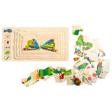 Small Foot - Schichtenpuzzle Raupe nie genug, 36 Teile.