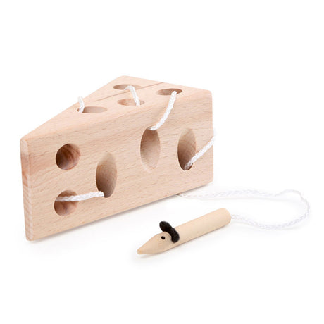 Kleiner Fuß - Käse- und Maus -Holzstraßenspiel