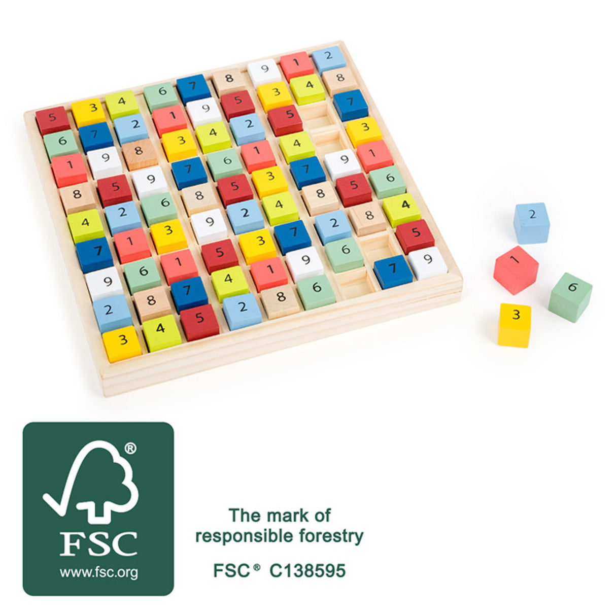 Kleiner Fuß - hölzerne Sudoku -Spielfarbe, 82dlg.