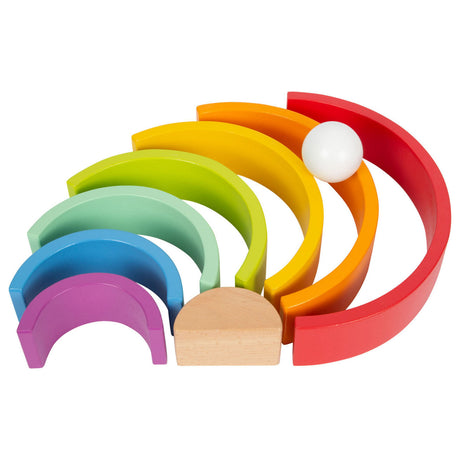 Kleiner Fuß - Holzbausteine ​​Regenbogen, 9dlg.
