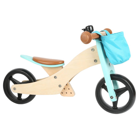 Kleiner Fuß - Holzdreirad und Balance Bike 2in1 Türkis