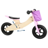 Kleiner Fuß - Holzdreirad und Balance Bike 2in1 Maxi Pink