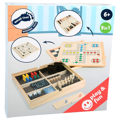 Small Foot - Spieleklassiker aus Holz 9in1