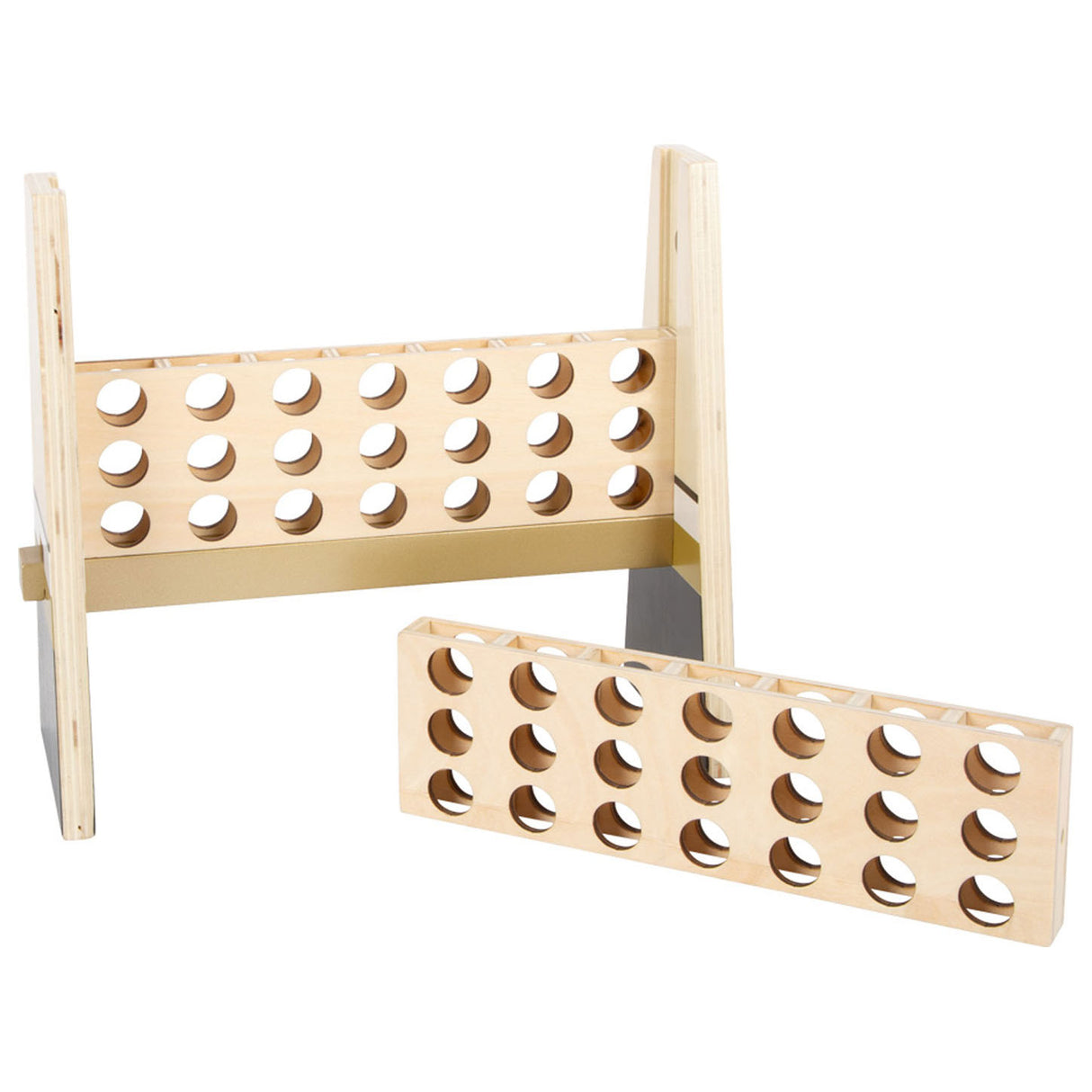 Kleiner Fuß - vier auf 1 Line Wood Golden Edition Spiel