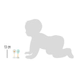 Small Foot - Babyrassel Maracas-Tier aus Holz, 2er-Set