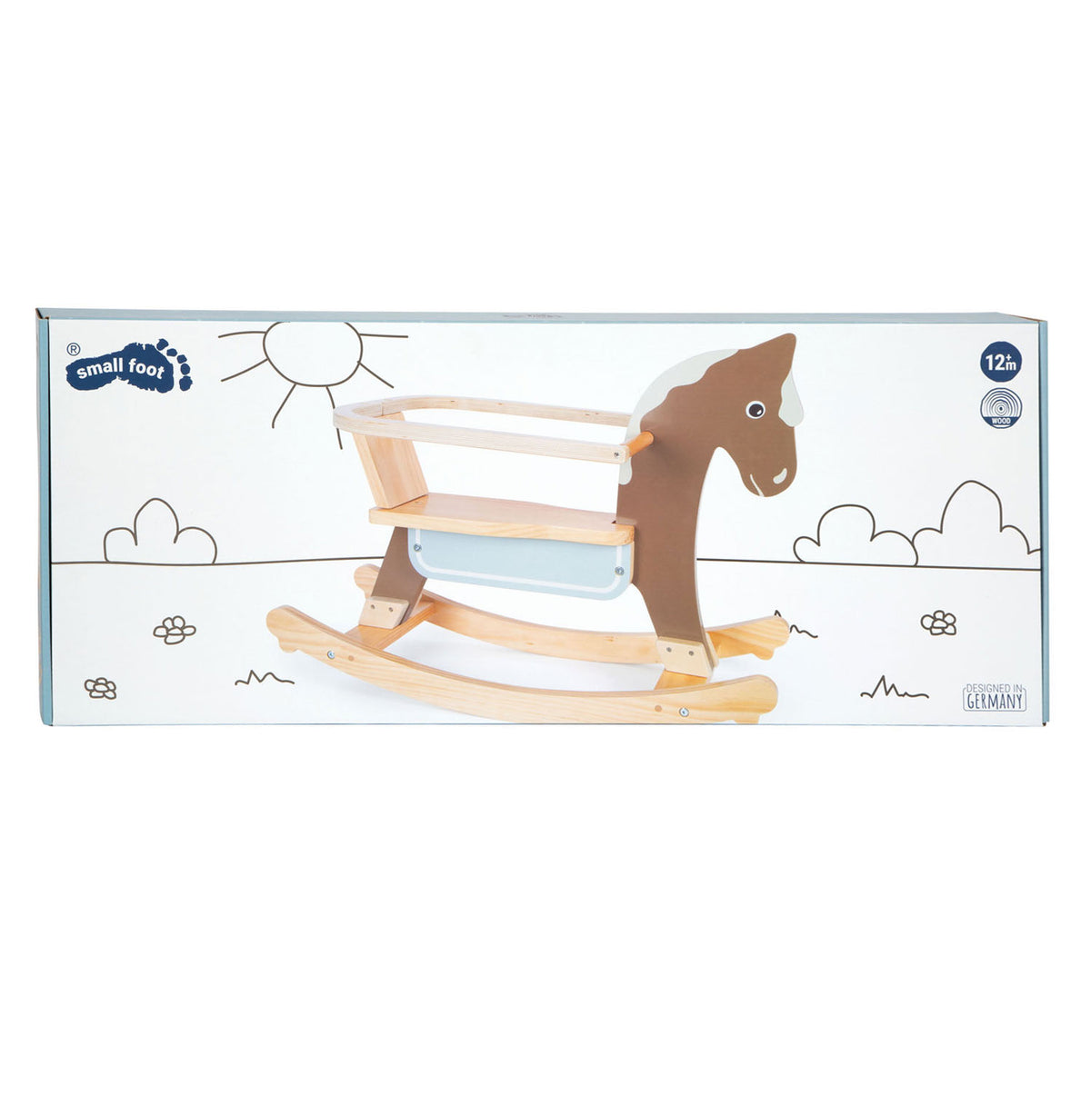 Small Foot - Schaukelpferd mit braunem Sitz