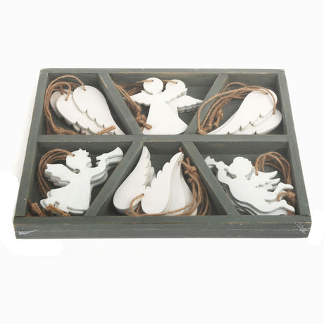Small Foot - Weihnachtsanhänger Engel aus Holz, 18Stk.