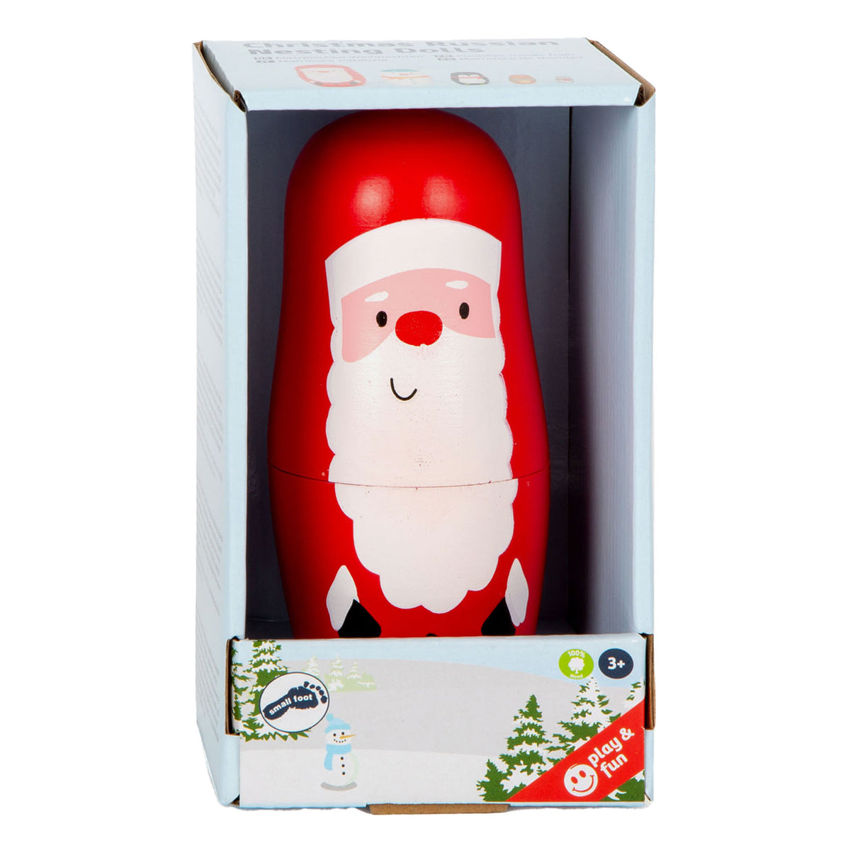 Kleine Fußholzmatryoshka -Puppen Weihnachten