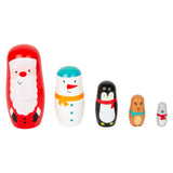 Kleine Fußholzmatryoshka -Puppen Weihnachten