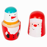 Kleine Fußholzmatryoshka -Puppen Weihnachten