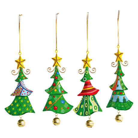 Small Foot Metall-Weihnachtshänger Weihnachtsbaum, 4 Stk.