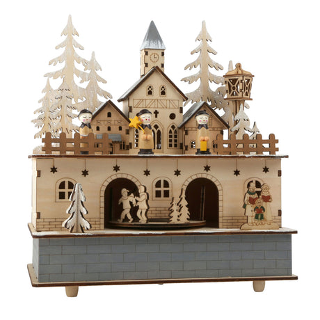 Small Foot - Holzspieluhr Weihnachtsdorf mit Licht