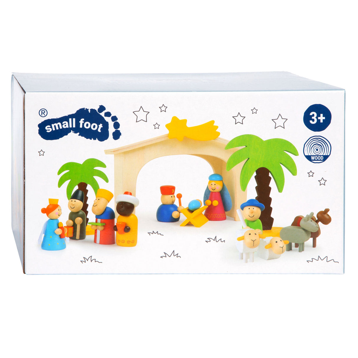 Kleine Fußhölzern -Krippe Szene Set, 15dlg.