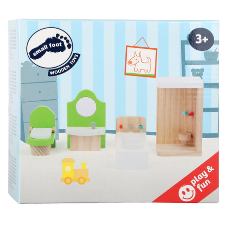 Small Foot - Puppenhaus-Badezimmermöbel aus Holz, 4-teilig.