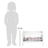 Small Foot Puppenbett mit Bettwäsche Junior 50 x 30 cm Holz weiß