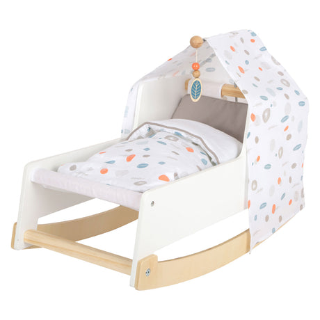 Kleiner Fuß - Holzschaukel-Puppenbett kleiner Knopf