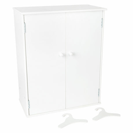 Small Foot - Puppengarderobe aus Holz mit Kleiderbügeln, 3-teilig.