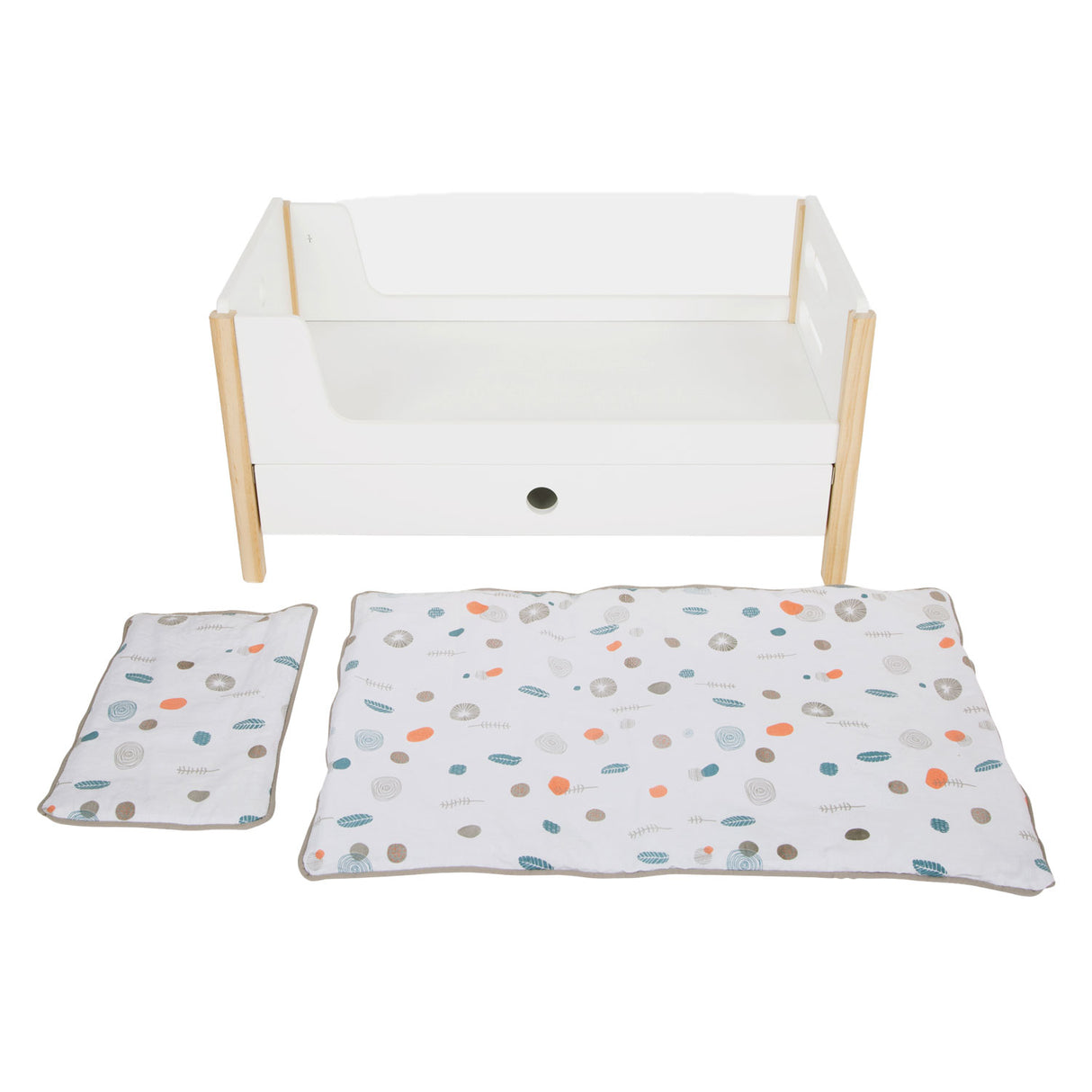 Small Foot - Puppen-Hochbett aus Holz Little Button mit Bettwäsche, 6-teilig.