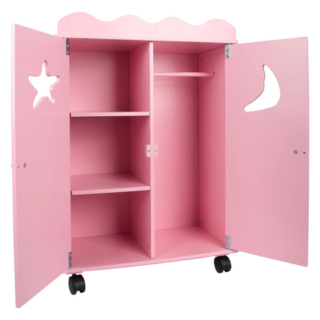 Small Foot - Puppenschrank aus Holz rosa