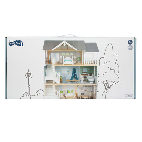 Small Foot - Stadtvilla-Puppenhaus aus Holz mit Zubehör, 13-tlg.