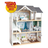 Small Foot - Stadtvilla-Puppenhaus aus Holz mit Zubehör, 13-tlg.