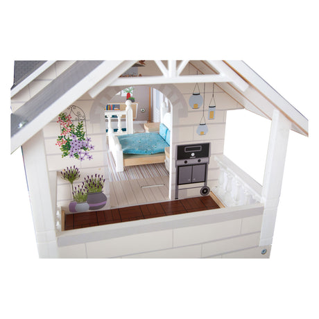 Small Foot - Stadtvilla-Puppenhaus aus Holz mit Zubehör, 13-tlg.