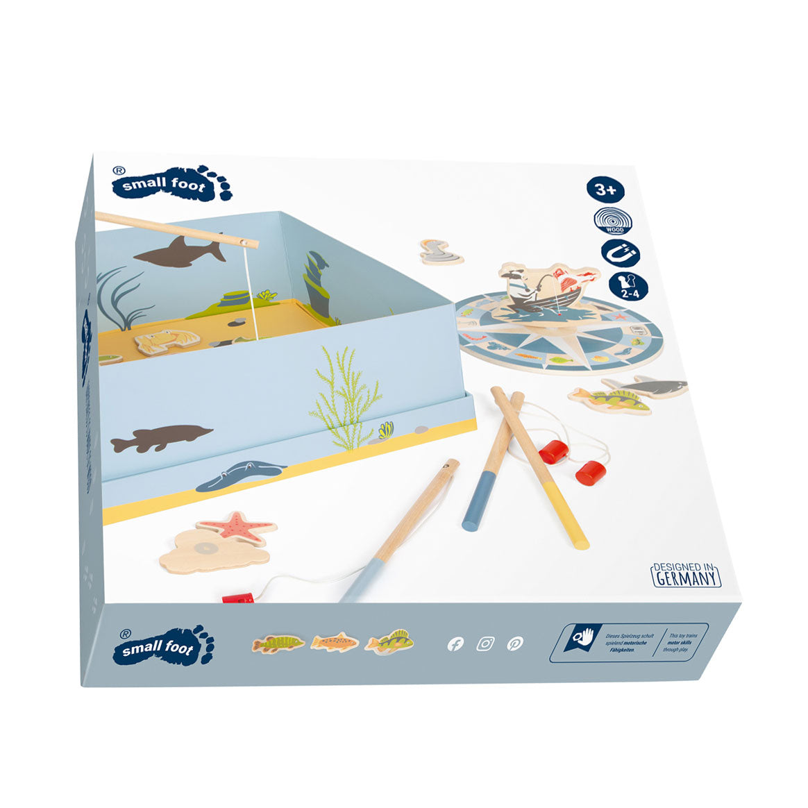 Small Foot - Angelrutenspiel aus Holz - 4 Spieler