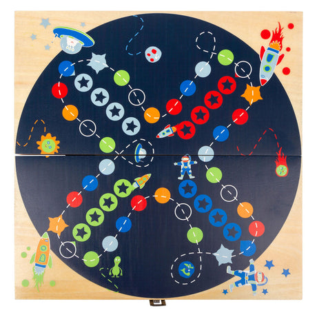Small Foot – Weltraum-Ludo-Spiel aus Holz
