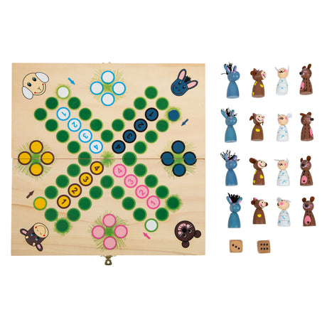 Small Foot - Ludo-Spiel auf dem Bauernhof aus Holz