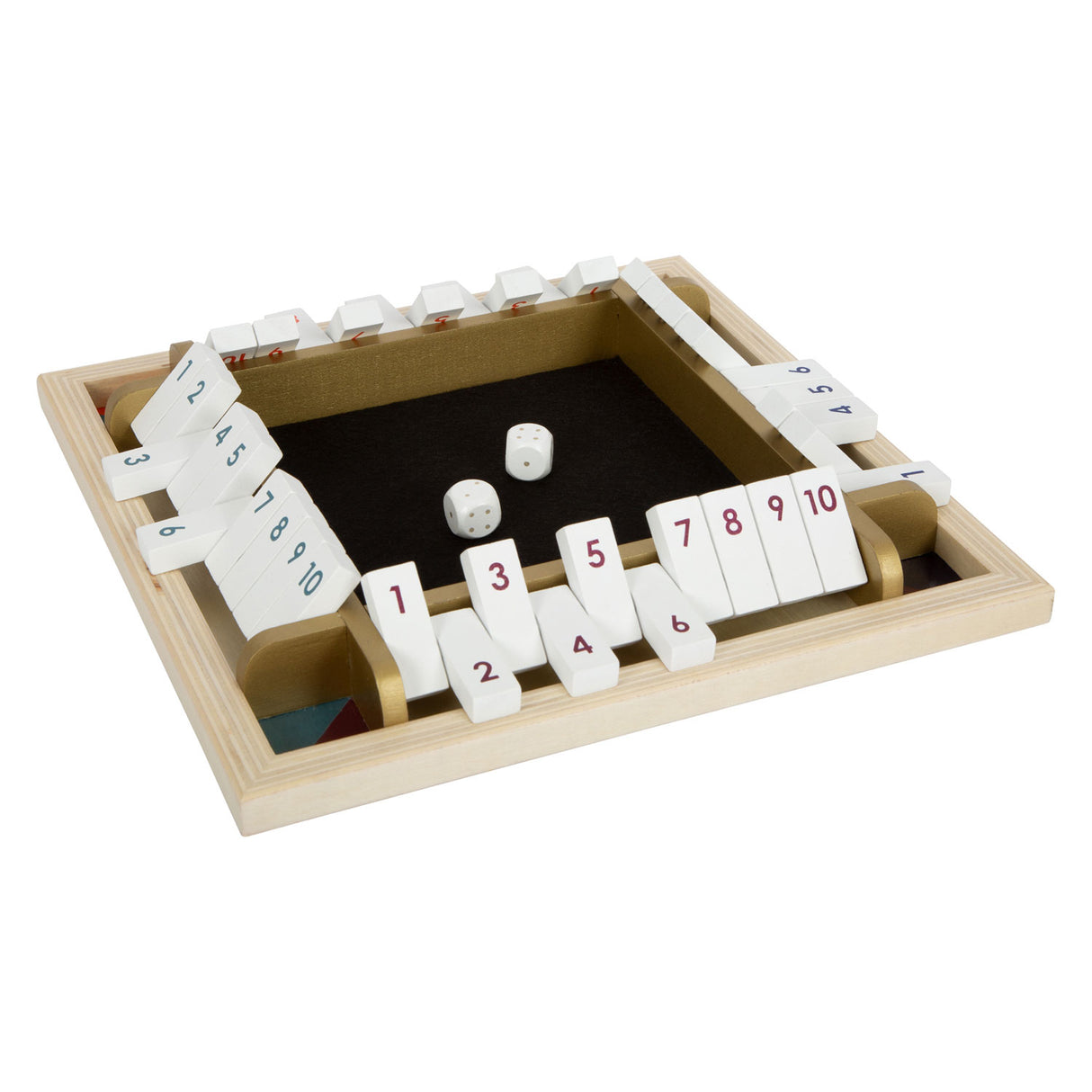Small Foot - Shut the Box Holzwürfelspiel Gold Edition