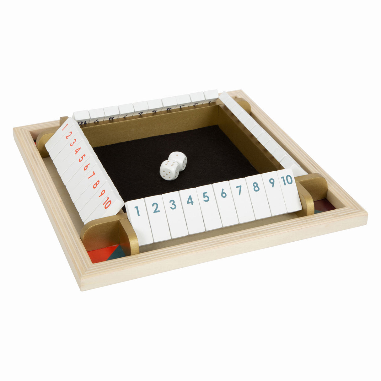 Small Foot - Shut the Box Holzwürfelspiel Gold Edition
