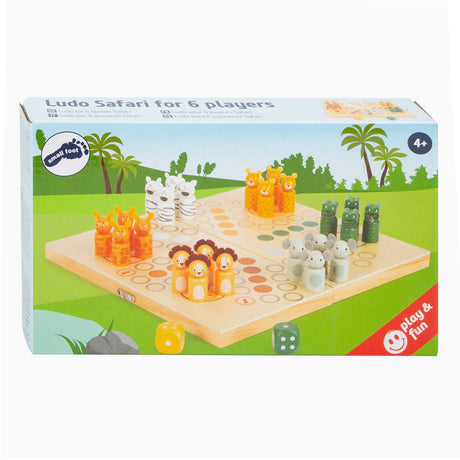 Small Foot - Ludo-Spiel Safari aus Holz - 6 Spieler